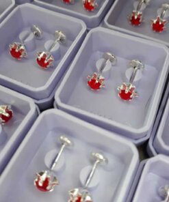 ABRIDOR PLATA ROSETA CHICA CON STRASS