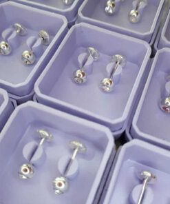 ABRIDOR PLATA BOLITA CON STRASS