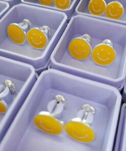 ABRIDOR PLATA ESMALTADO EMOJI FELIZ