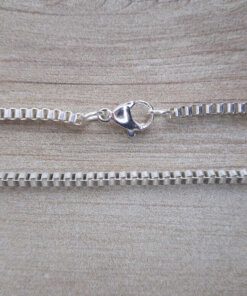CADENA DE ACERO BLANCO VENECIANA 1.9