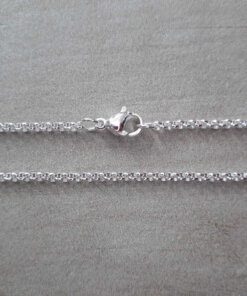 CADENA DE ACERO BLANCO ROLO 2.0