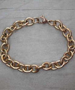 PULSERA DE ACERO DORADO TIFFANY 1.6 LARGO 18 CM