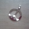 DIJE DE ACERO SÍMBOLO DE LA PAZ. DIÁMETRO 29 MM