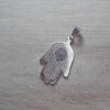 DIJE DE ACERO MANO DE FATIMA 20 X 35 MM