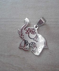 DIJE DE ACERO ELEFANTE 30 X 23 MM
