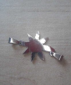 DIJE DE ACERO HOJA CON DOBLE DROP. 30 X 27 MM.