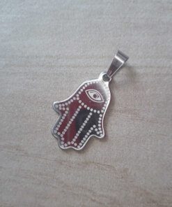 DIJE DE ACERO MANO DE FATIMA 17 X 25 MM