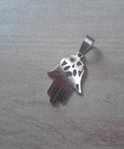 DIJE DE ACERO MANO DE FATIMA CALADA 18 X 26 MM