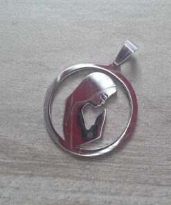 DIJE DE ACERO MEDALLA VIRGEN NIÑA. DIÁMETRO 30 MM
