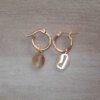 ARO DE ACERO DORADO ARGOLLA 15 MM CON DIJE OSTRA