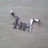 DIJE DE ACERO FAMILIA CON 2 NENES. 25 X 16 MM