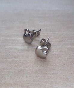 ARO DE ACERO CORAZÓN CANDADO. 7 X 8 MM