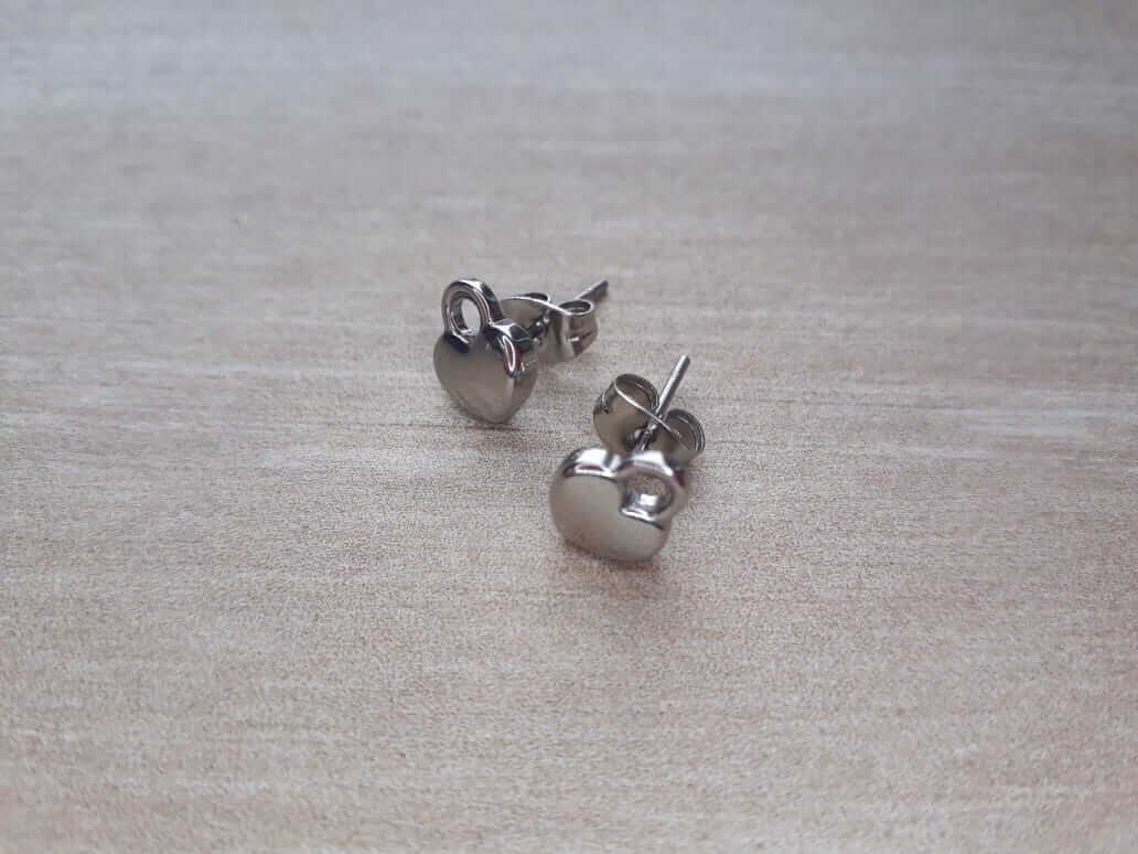 ARO DE ACERO CORAZÓN CANDADO. 7 X 8 MM