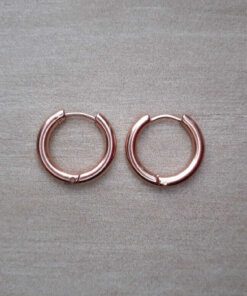 ARO ARGOLLA 1.5 MM DE ACERO ROSE CON BISAGRA. DIÁMETRO 11 MM
