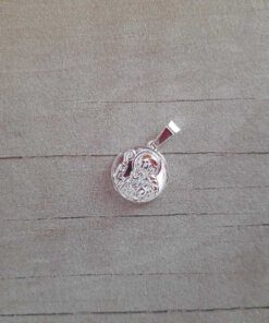 DIJE DE ACERO BLANCO MEDALLA DE SAN BENITO 12 MM