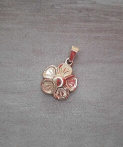 DIJE DE ACERO DORADO FLOR 16 MM