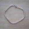 PULSERA DE ACERO BLANCO ROLO CUADRADA 4.0. LARGO 19 CM