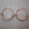 ARO DE ACERO DORADO ARGOLLA CON MALLA 25 MM