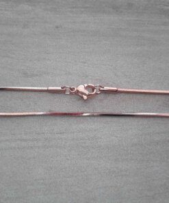 CADENA DE ACERO ROSÉ CLAPTON CUADRADA 1.2