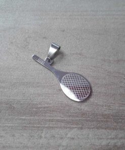 DIJE DE ACERO RAQUETA DE TENNIS 30 MM