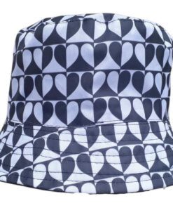GORRO PILUSO CORAZONES NEGRO/BLANCO REVERSIBLE NEGRO LISO