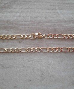CADENA DE ACERO DORADO FIGARO 1.0