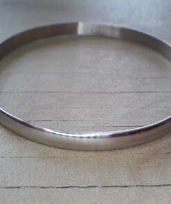 PULSERA DE ACERO ESCLAVA MEDIA CAÑA ESPESOR 6 MM