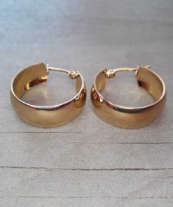 ARO DE ACERO DORADO ARGOLLA CUBANA. 9 MM X 25 MM