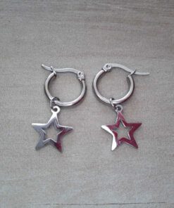 ARO DE ACERO ARGOLLA 14 MM CON ESTRELLA CALADA
