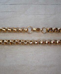 CADENA DE ACERO DORADO ROLO CUADRADA 3.0