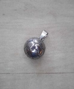 DIJE DE ACERO PELOTA FÚTBOL 17 MM