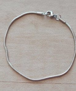 PULSERA DE ACERO COLA DE RATÓN 1.2 MM. LARGO 19 CM