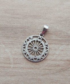 DIJE DE ACERO MEDALLA 20 MM CALADA