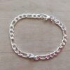PULSERA DE ACERO BLANCO FIGARO 1.6 LARGO 20 CM