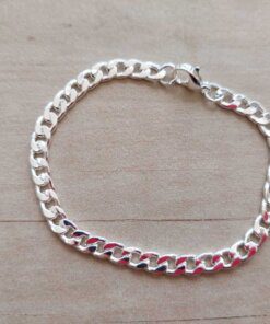 PULSERA DE ACERO BLANCO GRUMET 1.6 LARGO 20 CM