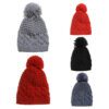 Gorro tejido dama con pompom x1u