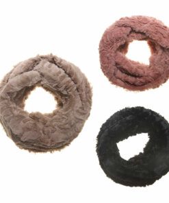 Cuello doble dama 18x53 cm piel textura flores x1u