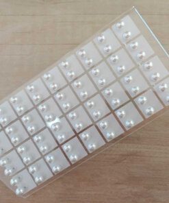 BLISTER DE AROS DE ACERO PERLAS BLANCAS 6, 8 y 10 MM X 36 PARES