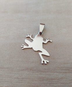 DIJE DE ACERO RANA. 29 X 21 MM