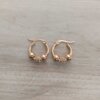 ARO DE ACERO DORADO ARGOLLA 15 MM CON 2 BOLITAS Y RESORTE
