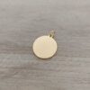 DIJE DE ACERO DORADO MEDALLA 20 MM PARA GRABAR PULIDA AMBAS CARAS.- ESPESOR 1,5 MM.