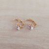 ARO DE ACERO DORADO BRISURA CON CUBIK 6 MM COLOR CRISTAL