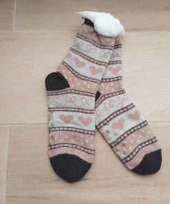 PANTUMEDIAS DE ADULTO CON CORDERITO Y ANTIDESLIZANTE.