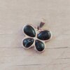 DIJE DE ACERO MARIPOSA PIEDRA NEGRA. 27 X 24 MM