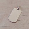 DIJE DE ACERO MEDALLA RECTANGULAR PARA GRABAR.  22 X 39 MM - ESPESOR 1 MM