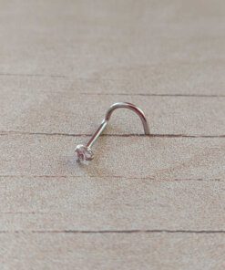 PIERCING ACERO NARIZ CON RULITO Y CUBIK CORAZÓN 2,5 MM X UNIDAD