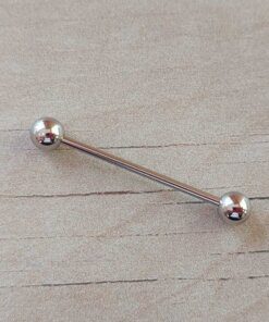 PIERCING BARRA 1.6 DE 30 MM CON 2 BOLITAS 6 MM X UNIDAD