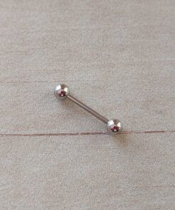 PIERCING BARRA PEZONERA 1.2 DE 12 MM CON 2 BOLITAS 4 MM X UNIDAD