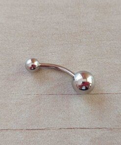 PIERCING OMBLIGO DOBLE BOLITA 1.6 X 12 X 5/8 MM