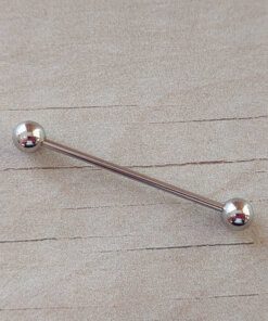PIERCING BARRA 1.6 DE 35 MM CON 2 BOLITAS 6 MM X UNIDAD